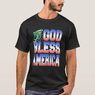 T-shirt Dieu Bénisse l'Amérique Patriotique Liberté Fierté