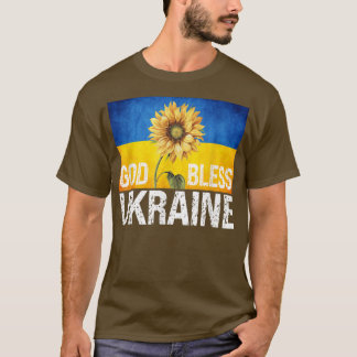 T-shirt Dieu Bénisse Ukraine Sunflower Christians Priez Po