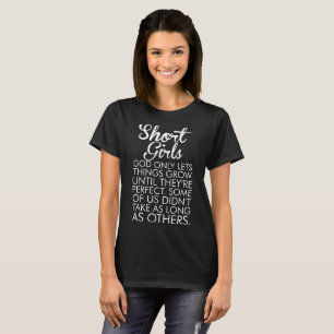 T-shirt Dieu court de fille laisse seulement des choses se