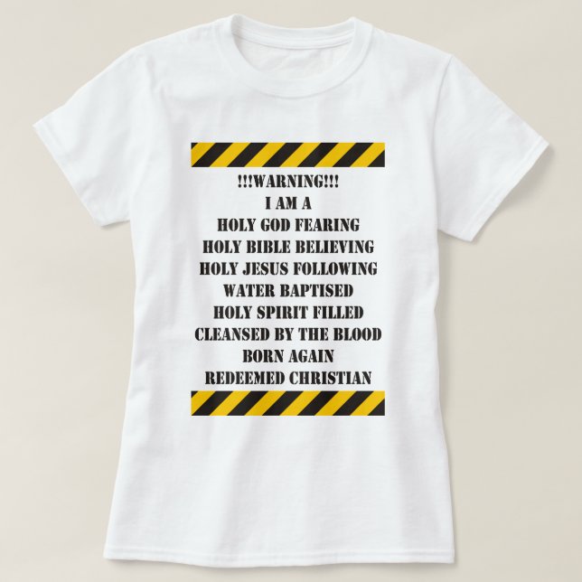 T-SHIRT DIEU CRAINDRE CHRÉTIEN (Design devant)