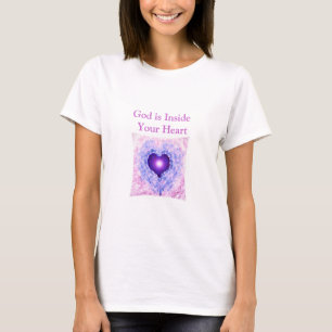 T-shirt Dieu de coeur de Dieu est à l'intérieur de votre