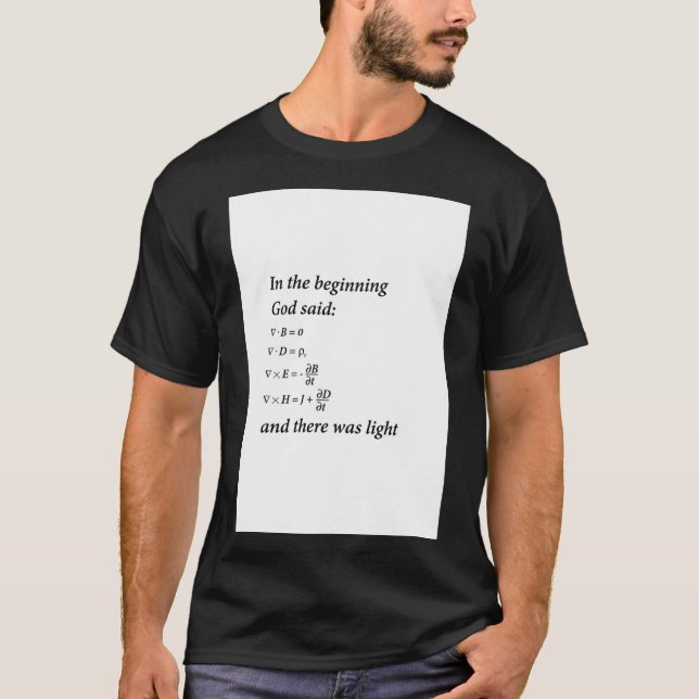 T-shirt Dieu Dit Maxwell équations (Devant)