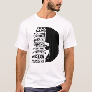 T-shirt Dieu dit Melanin Girl International Women Day Girl