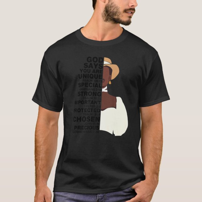 T-shirt Dieu dit Melanin Girl International Women Day Girl (Devant)