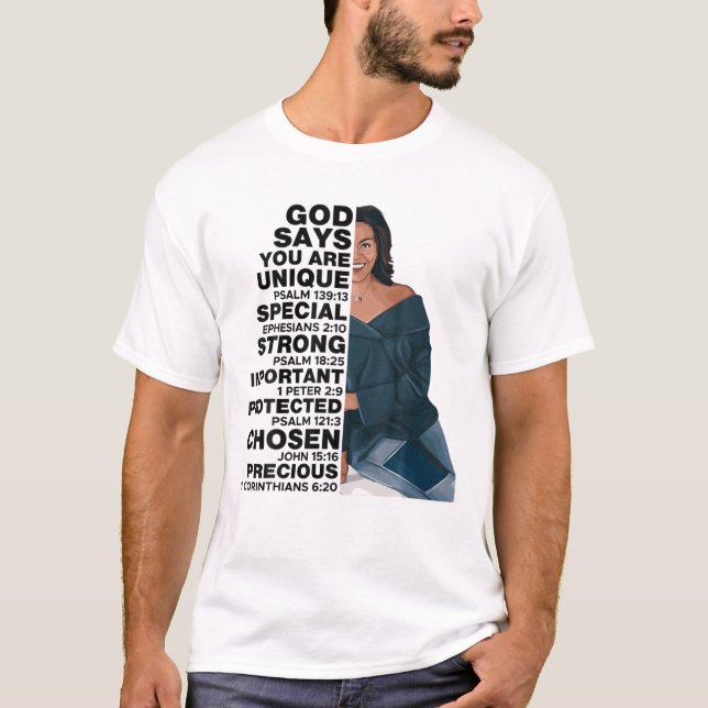 T-shirt Dieu dit Michelle Obama Femmes Histoire Mois Amour (Devant)