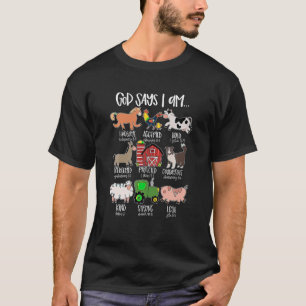 T-shirt Dieu dit que je suis Bold Chemise Christian Fermie