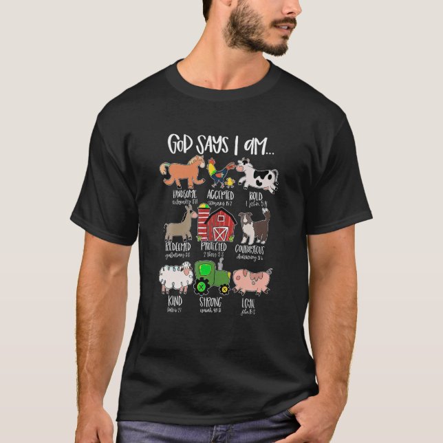 T-shirt Dieu dit que je suis Bold Chemise Christian Fermie (Devant)