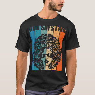 T-shirt Dieu Dit Que Je Suis Noir Histoire Mois Awesome Af