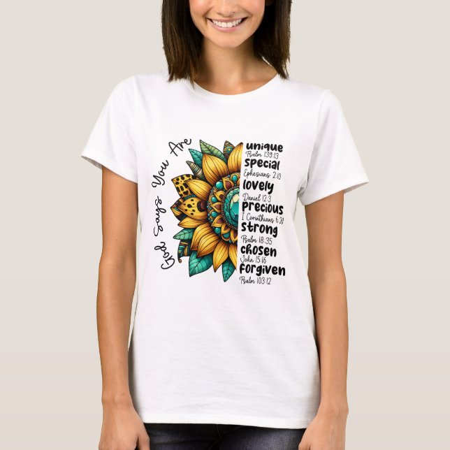 T-shirt Dieu dit que vous êtes (Devant)