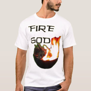 T-shirt Dieu du feu, maître du gril de BBQ