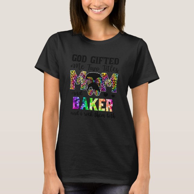 T-shirt Dieu Ed Me Deux Titres Maman Et Baker Leopard Tie  (Devant)