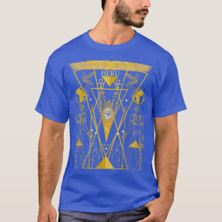 T-shirt Dieu égyptien Horus Kemetic Neter Heru Géométrie s