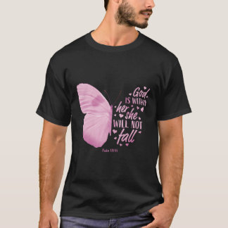 T-shirt Dieu En Elle Elle Ne Tombera Pas Chrétienne Sayi