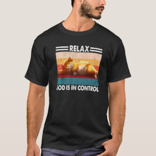 T-shirt Dieu est aux commandes Vintage Relax Chat mignon