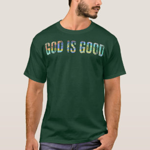 T-shirt Dieu est bon Christian Vintage TieDye