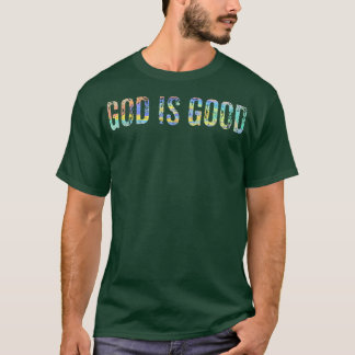 T-shirt Dieu est bon Christian Vintage TieDye