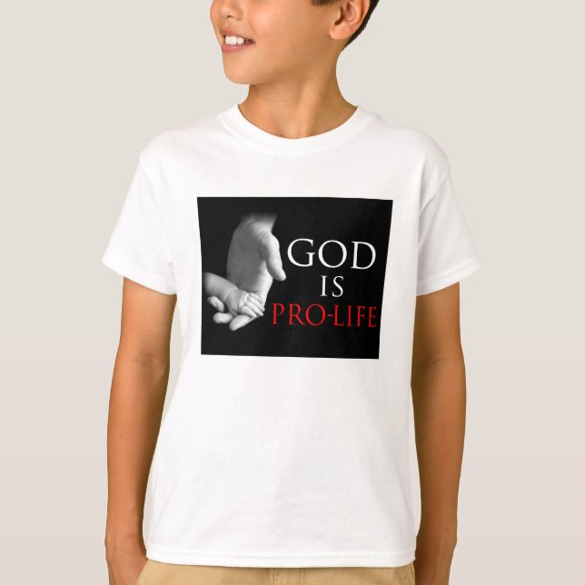 T-shirt Dieu est contre l'avortement et l'euthanasie (Devant)