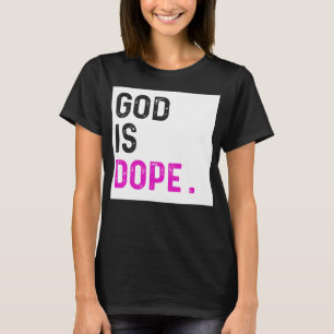 T-shirt Dieu est Dope PURPLE Funny Foi chrétienne Croire G