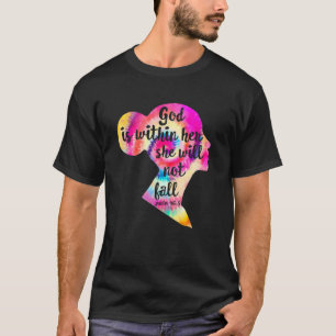 T-shirt Dieu est en elle, elle n'échouera pas Cravate chré