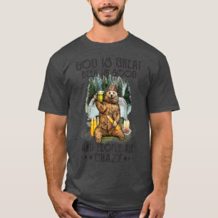 T-shirt Dieu Est Grande Bière Est Bonne Et Les Gens Sont F