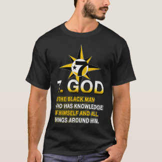 T-shirt Dieu Est L'Homme Noir Qui A La Connaissance De Lui