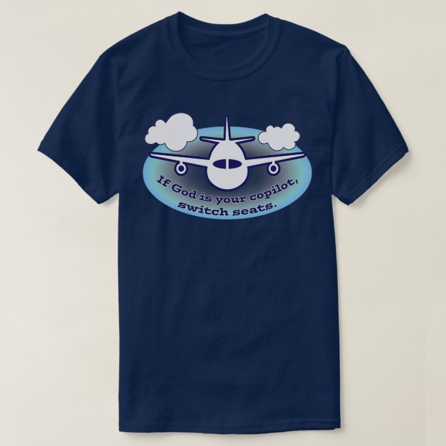 T-shirt Dieu est mon pilote (Design devant)