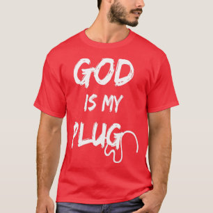 T-SHIRT DIEU EST MON PLUG DIRE QUE C'EST LA SOURCE DE JÉSU
