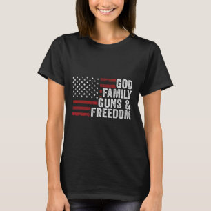 T-shirt Dieu Famille Armes Et Liberté - Pro Armes Chrétien