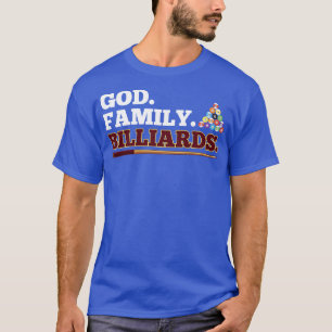 T-shirt Dieu Famille Billard Pool Conception du joueur de