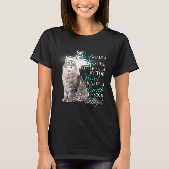T-shirt Dieu Fit Un Chat Du Bain Du Vent (Devant)