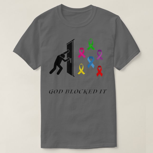 T-shirt Dieu l'a bloqué (Design devant)