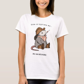 T-shirt Dieu me teste et je n'ai pas étudié