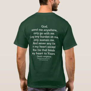 T-shirt Dieu m'envoient n'importe où