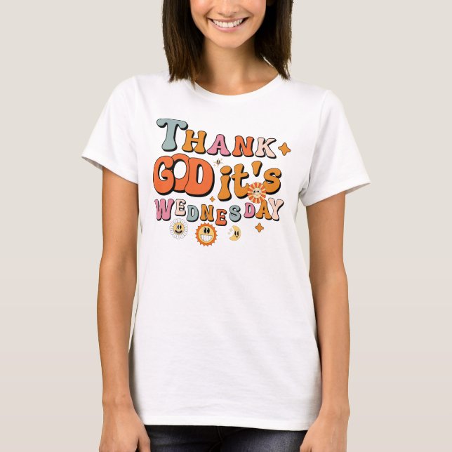 T-shirt Dieu merci super C'est mercredi les années 70 Vibe (Devant)