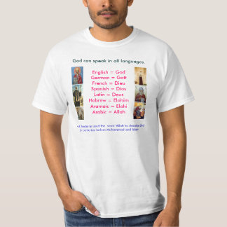 T-shirt Dieu parle toutes les langues