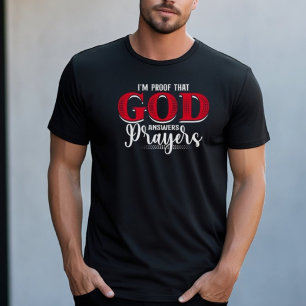T-shirt Dieu répond aux prières   Citation De Motivation R