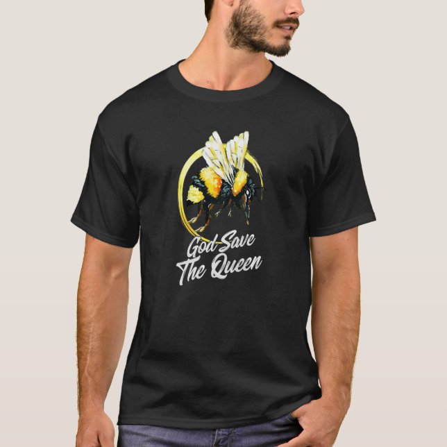 T-shirt Dieu Sauvez Les Abeilles Abeigneurs Hives Miel Api (Devant)