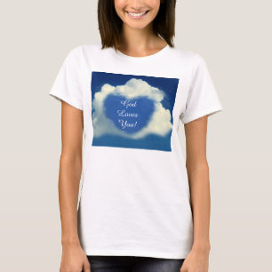 T-shirt Dieu t'aime coeur