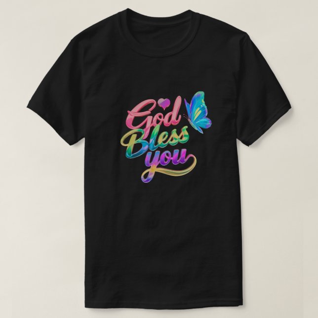 T-shirt Dieu te bénisse (Design devant)
