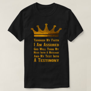 T-shirt Dieu Transformera Votre Test En Témoignage