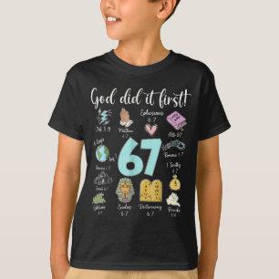 T-shirt Dieu Vintage L'a Fait En Premier 67 Six Sept Mème