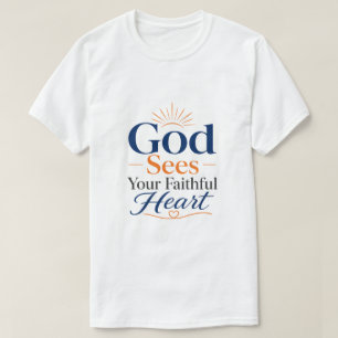T-shirt Dieu voit votre cœur fidèle Vérité biblique