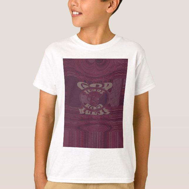 T-shirt Dieu vous bénisse Giraffes Art Imprimer/Design (Devant)