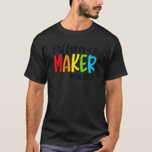 T-shirt Différence Enseignant Créateur Vie Enseignant Reto