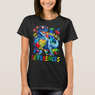 T-shirt Différences d'autisme des dinosaures pour garçons