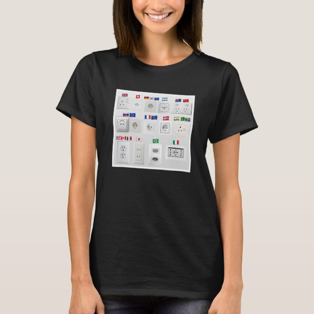 T-shirt Différences entre les pays du monde de la prise de (Devant)