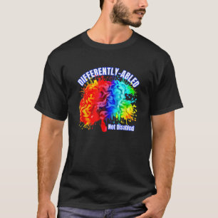 T-shirt Différents Autisme Diversité Neuro Abled Rainbow B