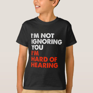 T-shirt Difficile à entendre Amusant ASL Langue des signes
