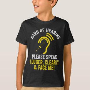 T-shirt Difficile d'oreille ASL Audience Défenseurs Sourds
