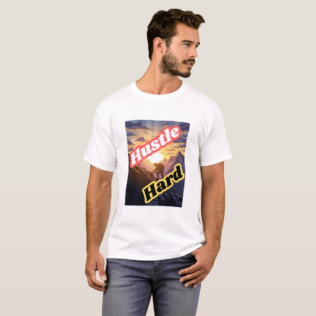 T-shirt Difficile - Motivation de la ville de Neon (Devant entier)